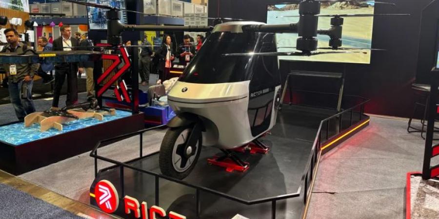 Rictor Skyrider X1 مشروع دراجة نارية تتحول إلى طائرة مروحية #CES2025 - شبكة أطلس سبورت