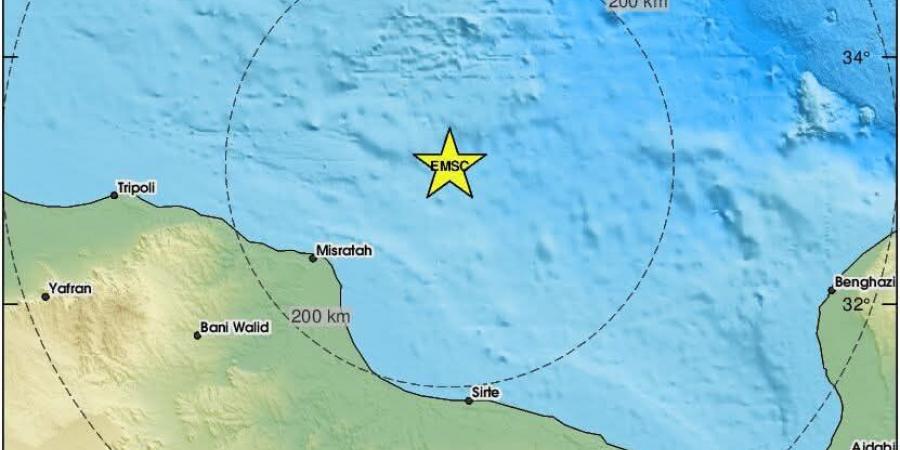 هزة أرضية بقوة 4.2 درجة تضرب شمال شرق مصراتة - شبكة أطلس سبورت